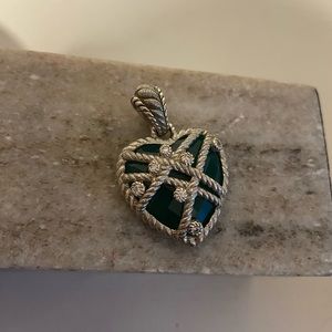 Judith Ripka green stone pendant